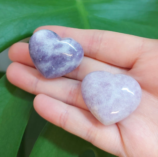 Lepidolite Heart