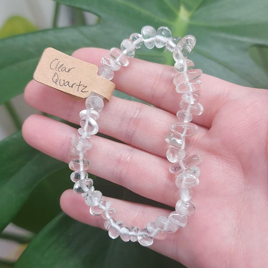 Clear Quartz Chip Bracelet