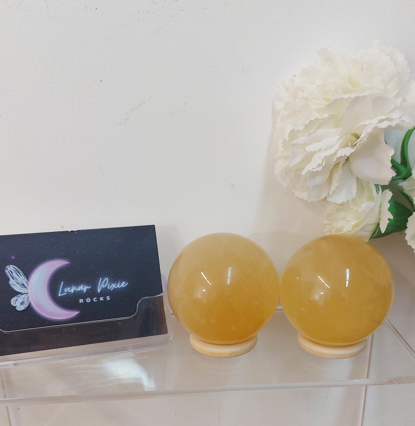 Optical Honey Calcite Sphere