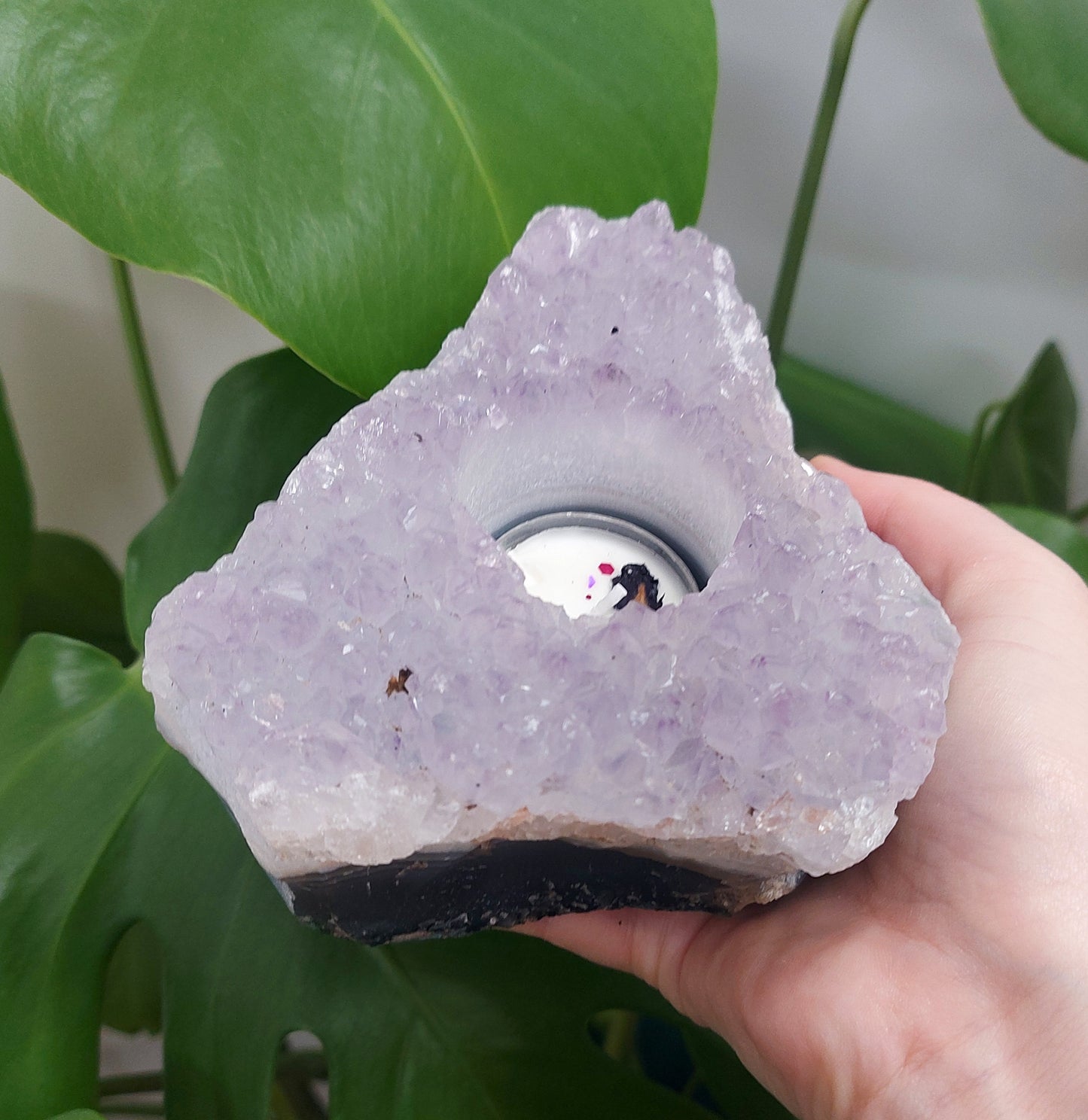 Amethyst Cluster Tealight Holder