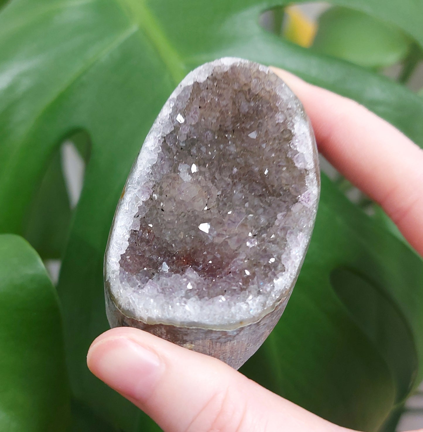 Rainbow Sugar Amethyst Cutbase - Green