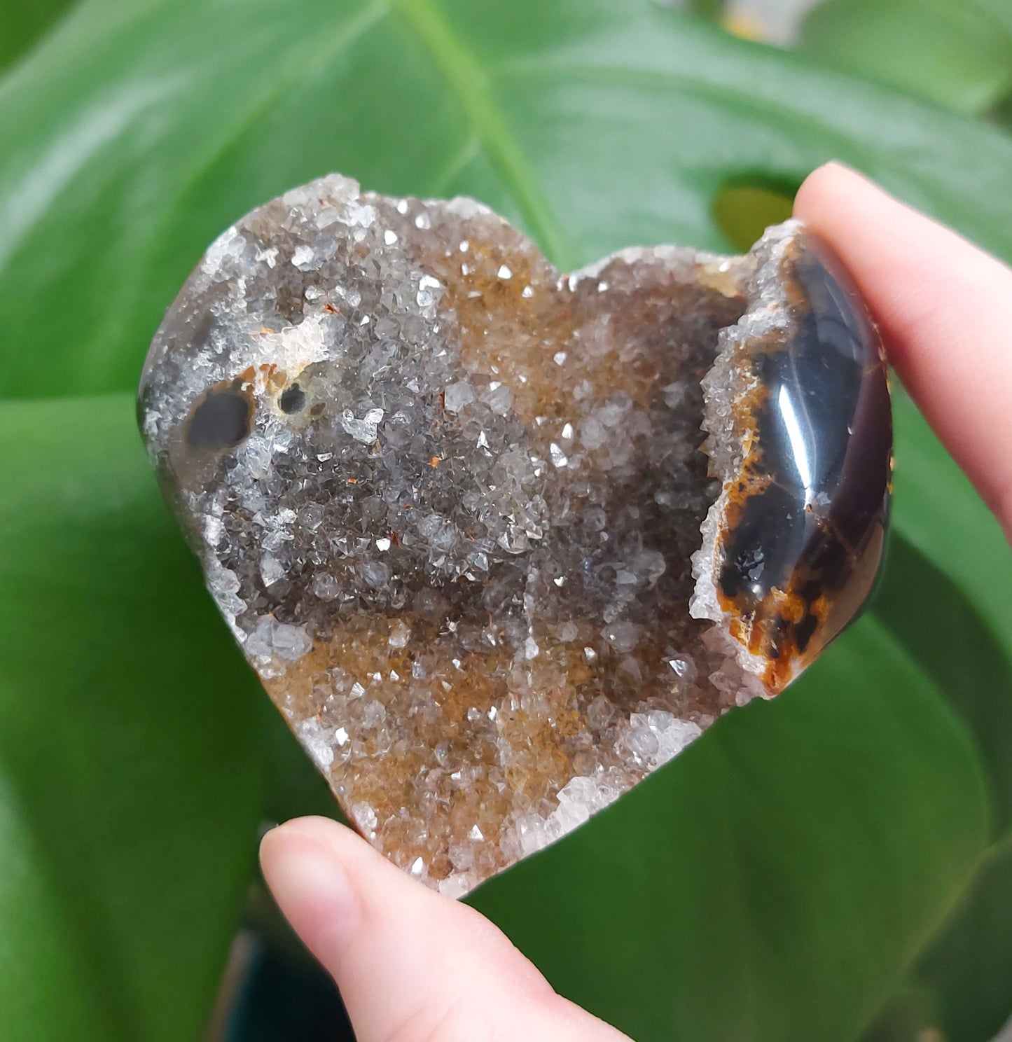 Druzy Agate Heart