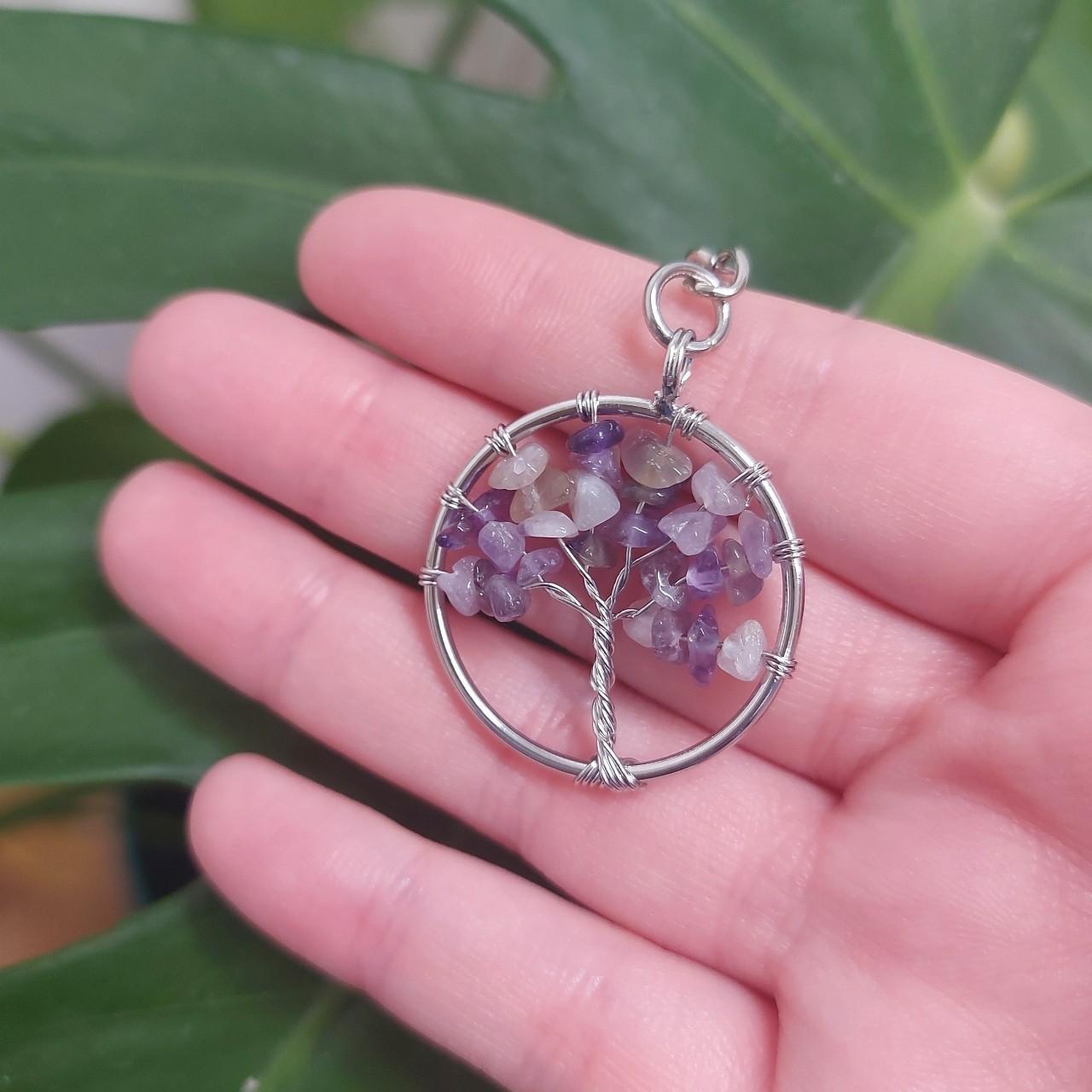 Amethyst Tree of Life Keyring