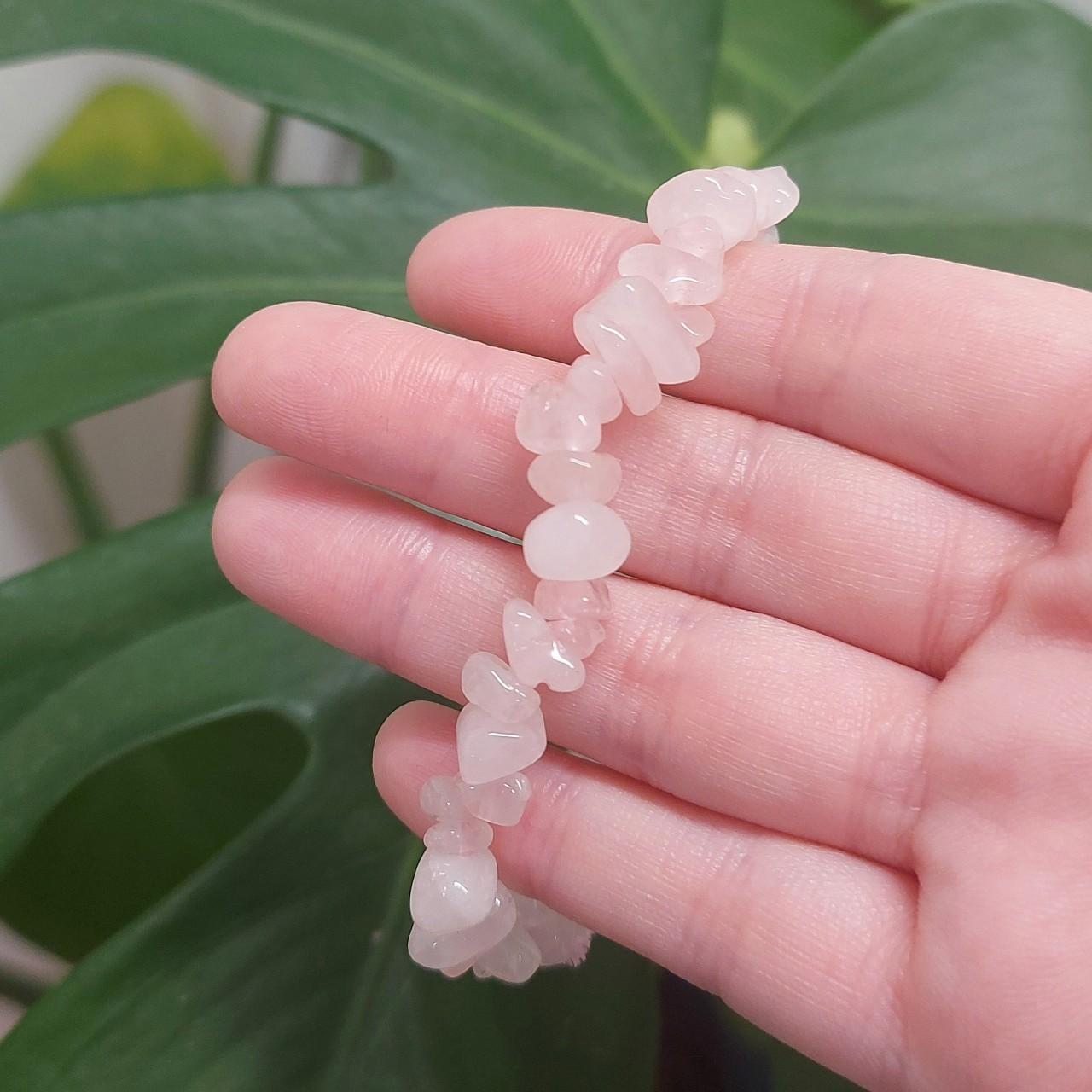 Rose Quartz Chip Bracelet