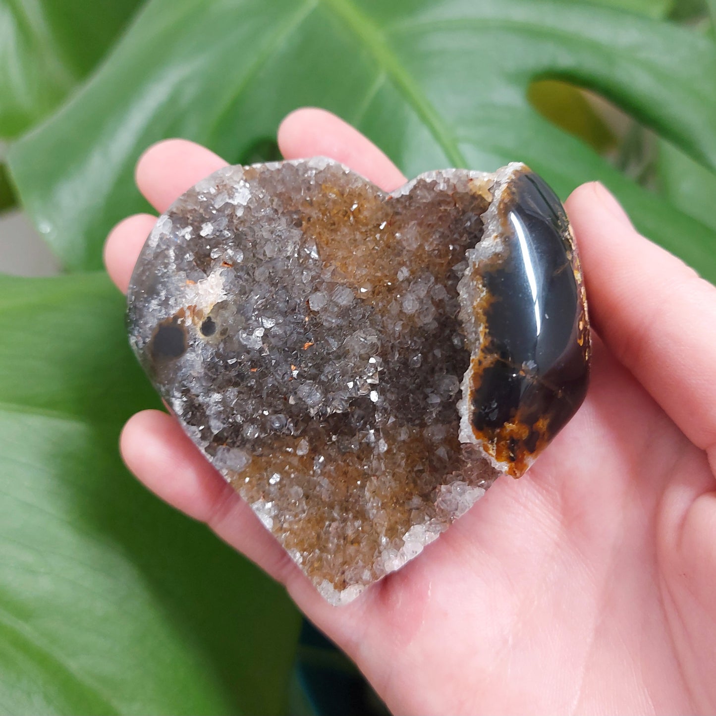 Druzy Agate Heart