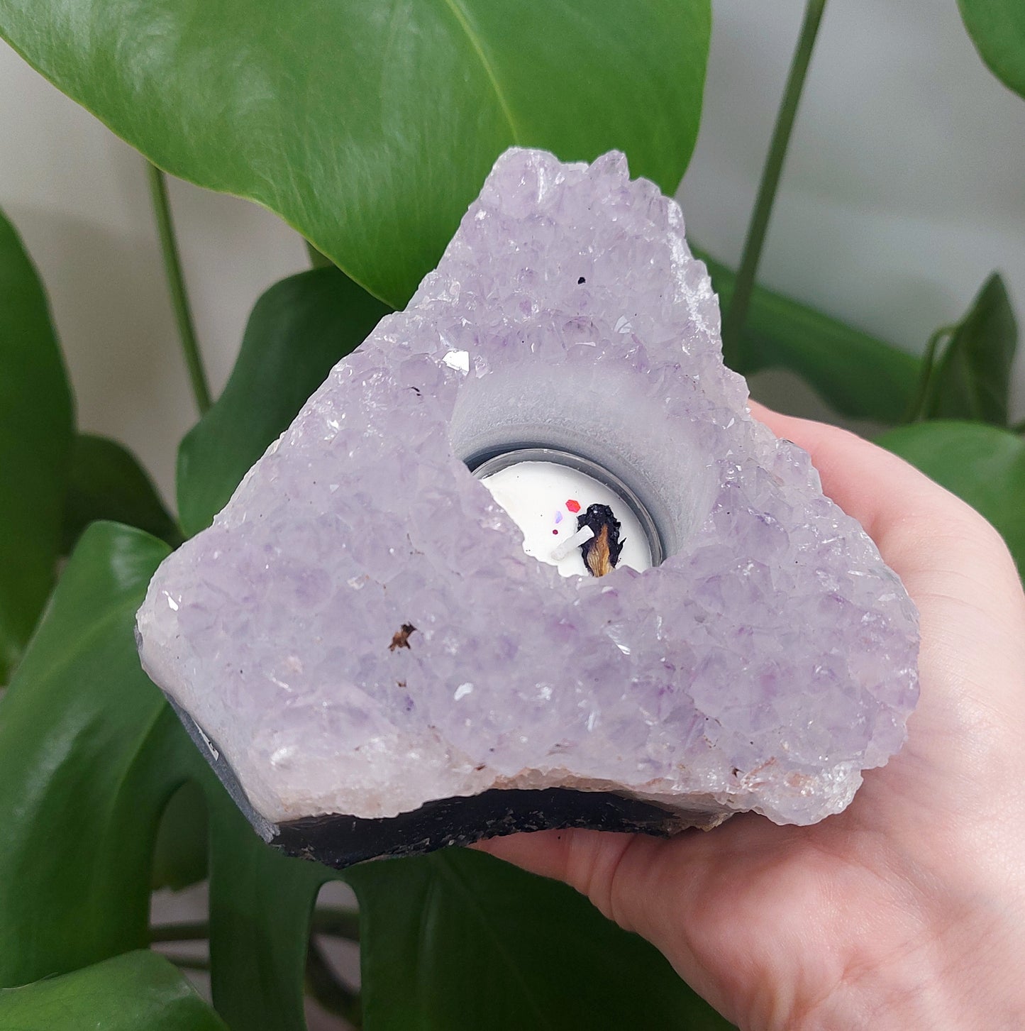 Amethyst Cluster Tealight Holder