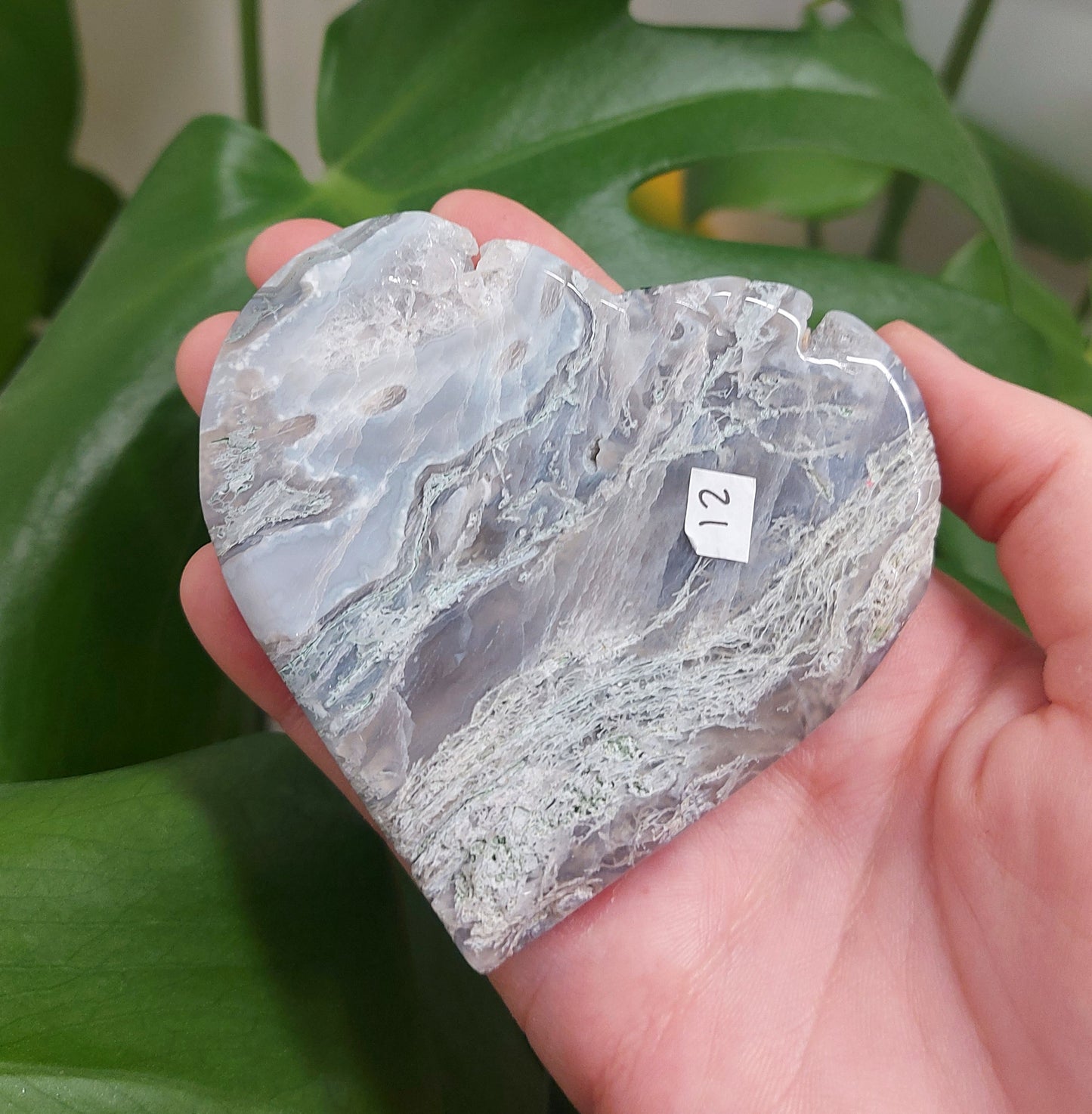 Moss Agate Heart