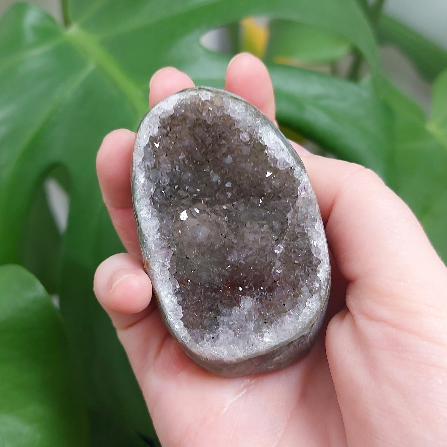 Rainbow Sugar Amethyst Cutbase - Green