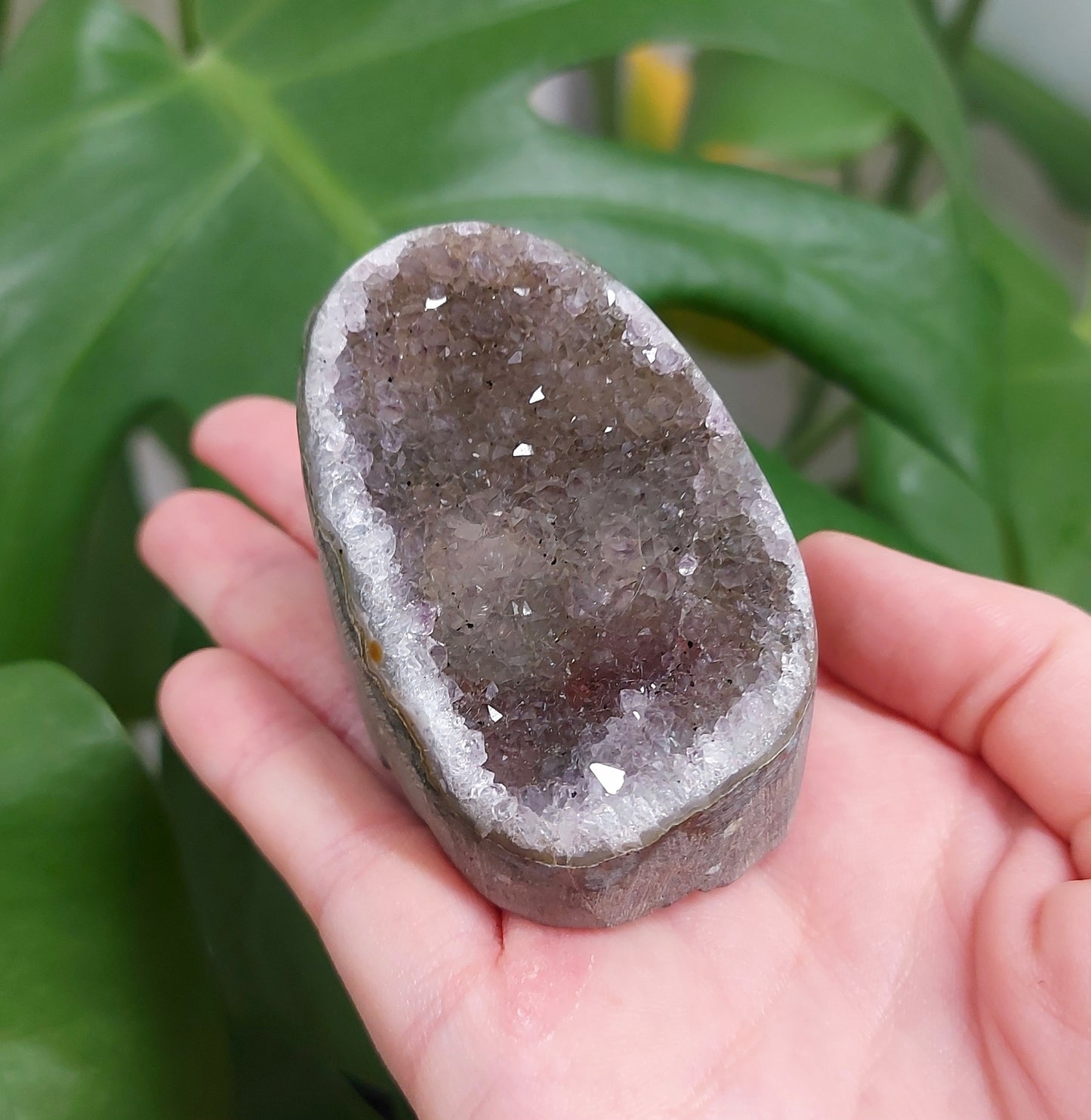 Rainbow Sugar Amethyst Cutbase - Green