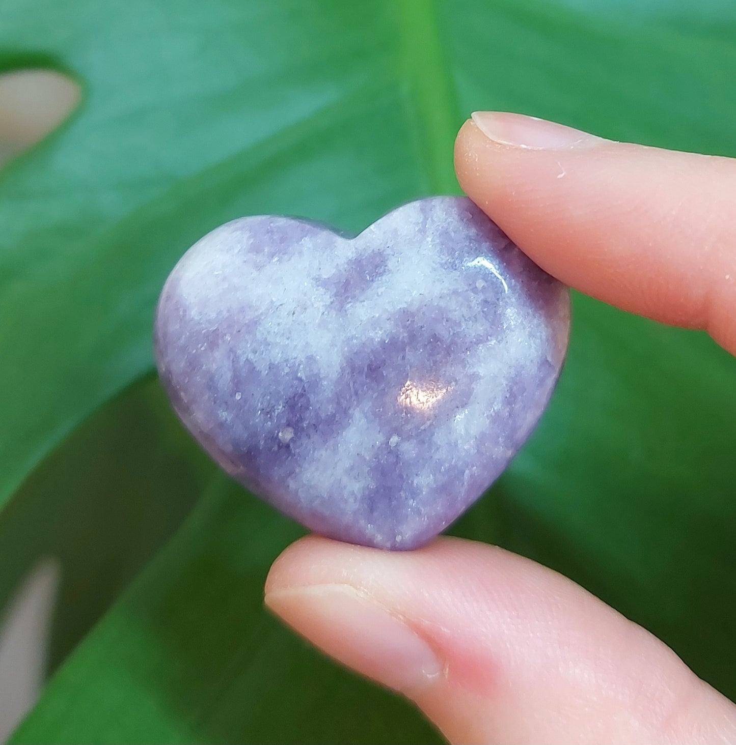 Lepidolite Heart