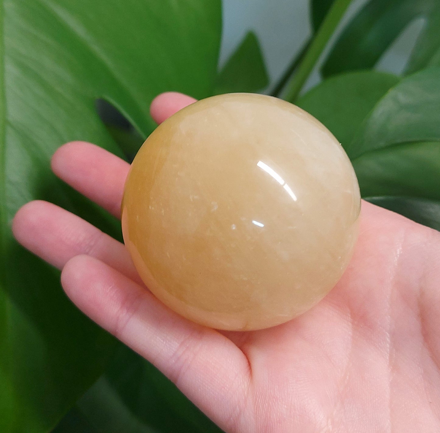 Optical Honey Calcite Sphere