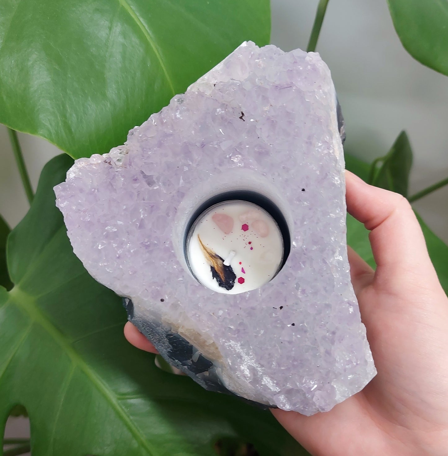 Amethyst Cluster Tealight Holder