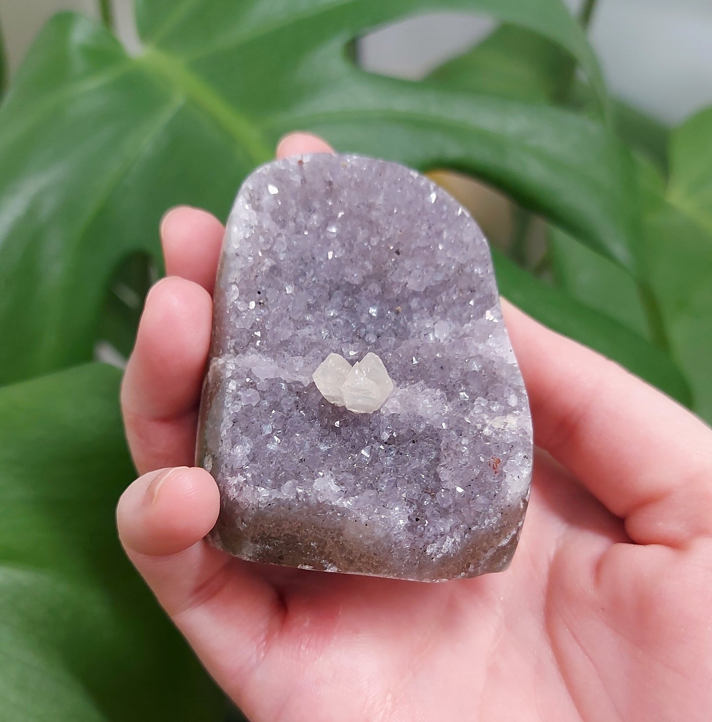 Rainbow Sugar Amethyst Cutbase - Lilac