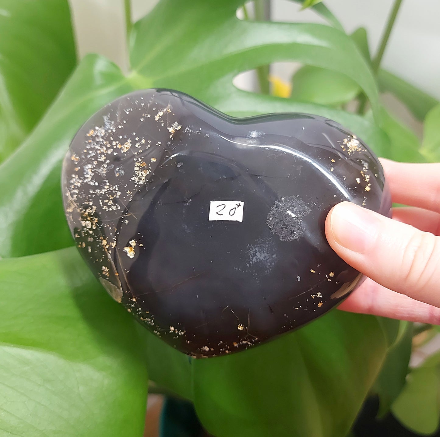Large Druzy Agate Heart