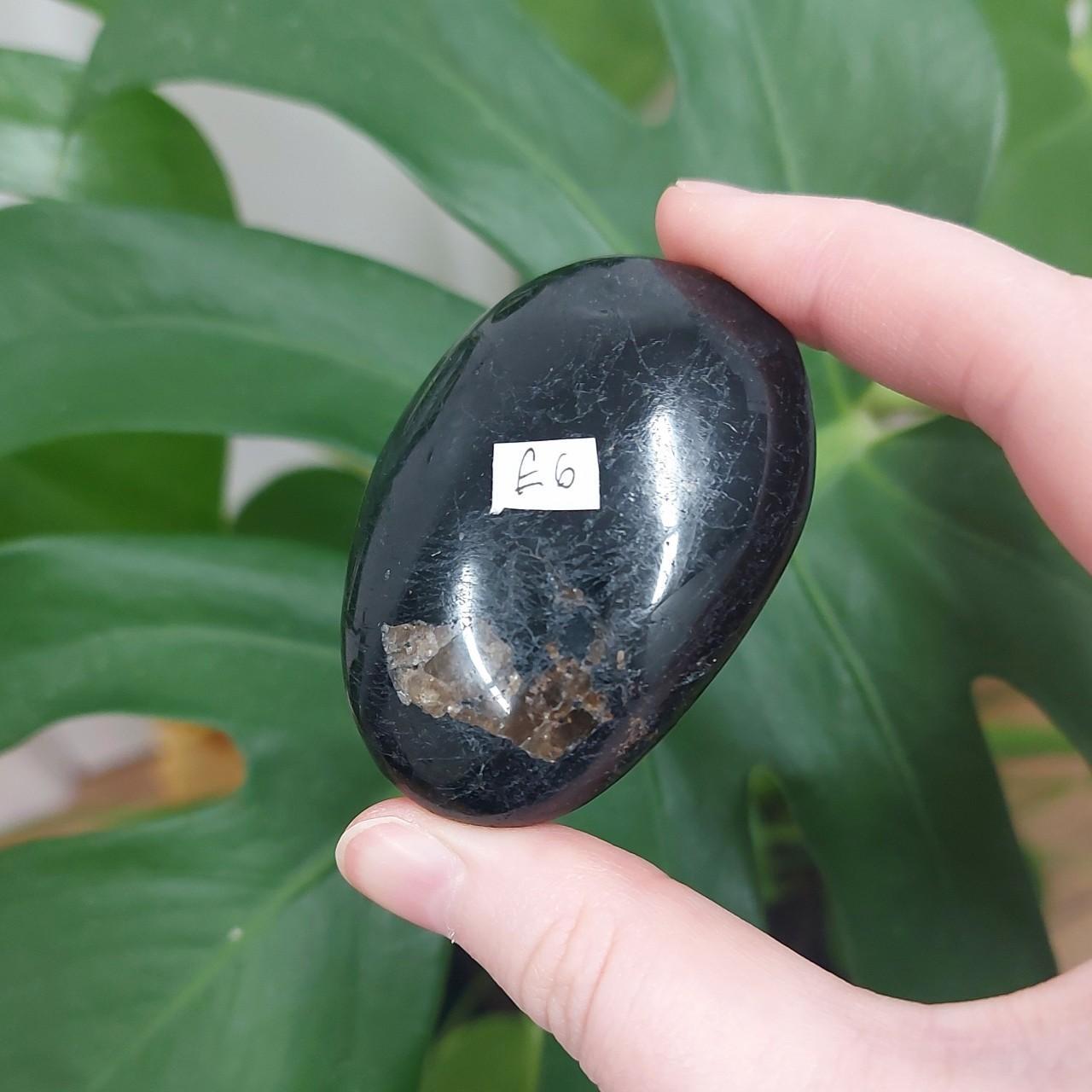 Black Tourmaline Palm Stone