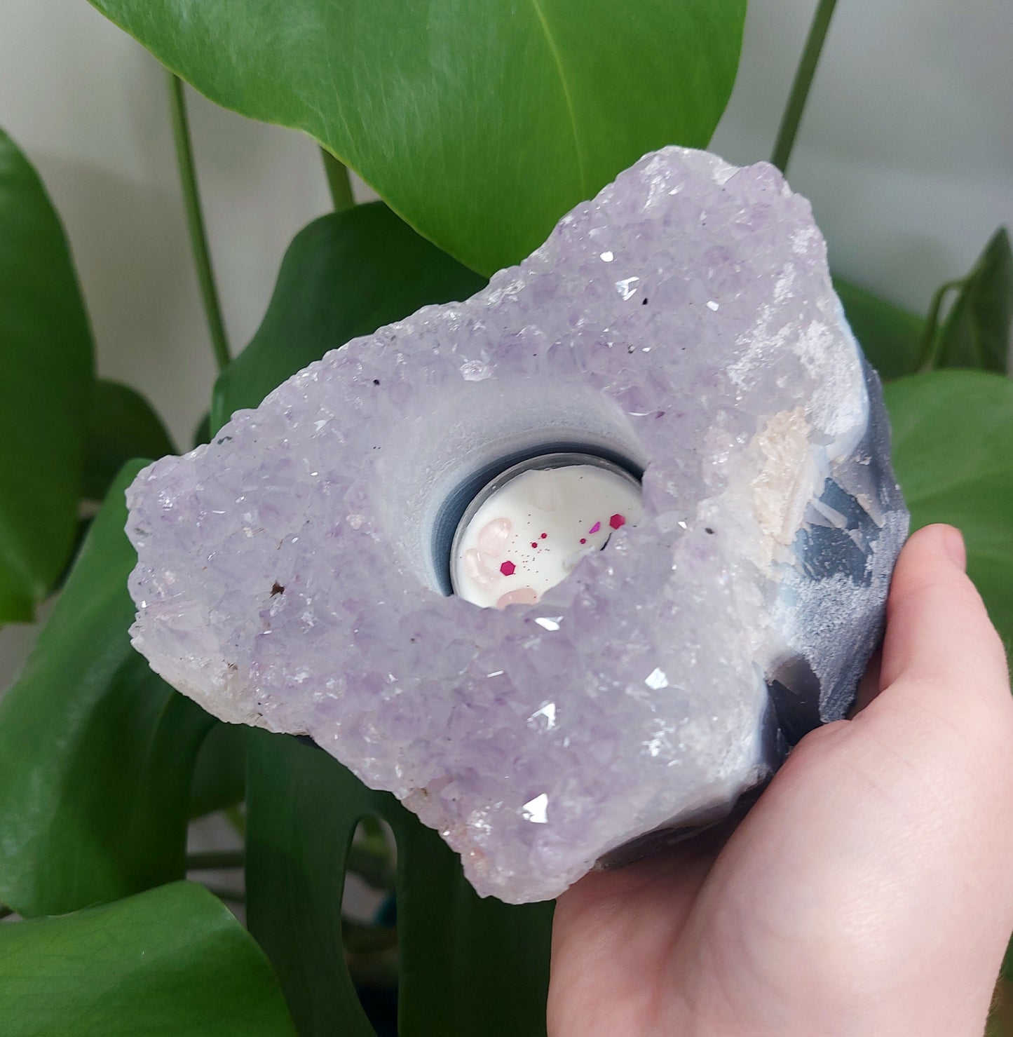 Amethyst Cluster Tealight Holder