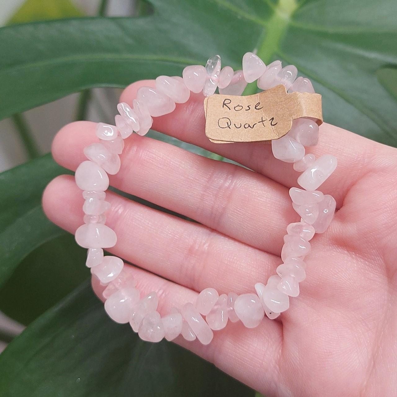 Rose Quartz Chip Bracelet