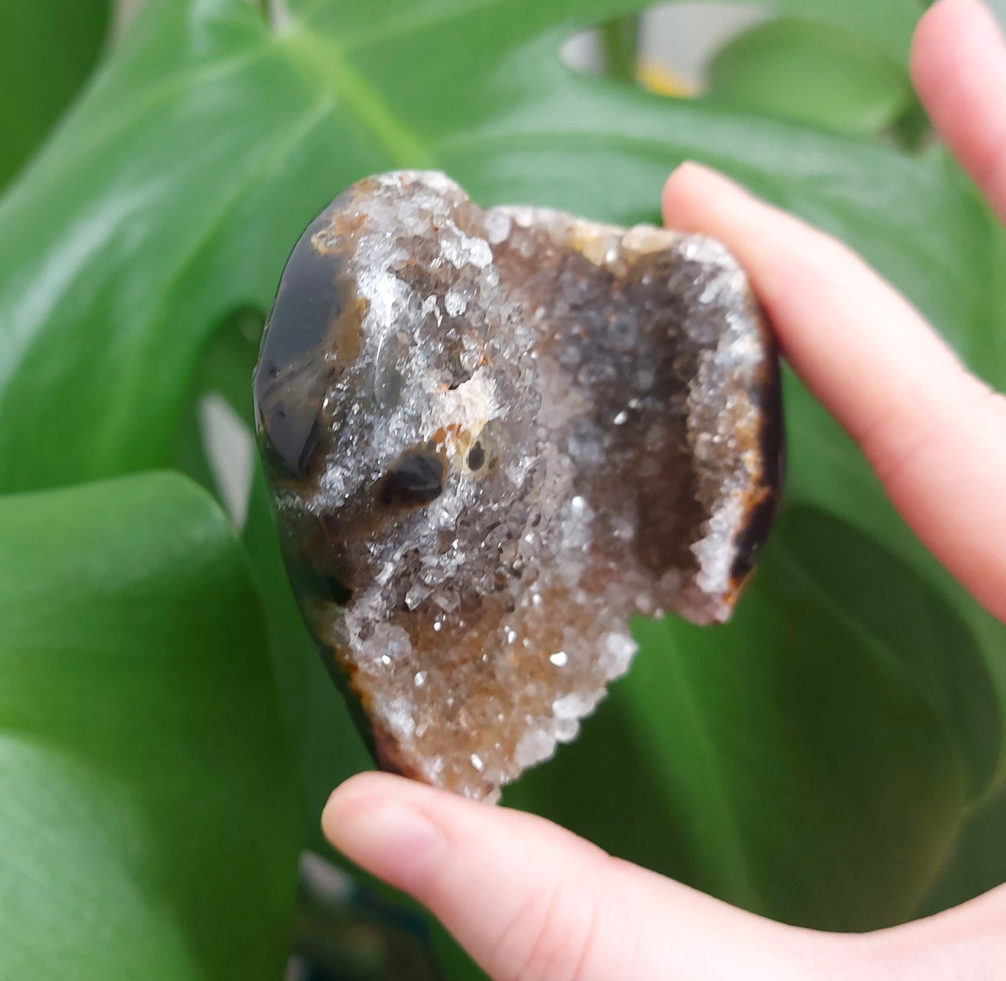 Druzy Agate Heart