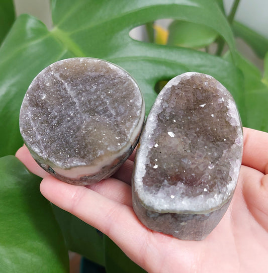 Rainbow Sugar Amethyst Cutbase - Green