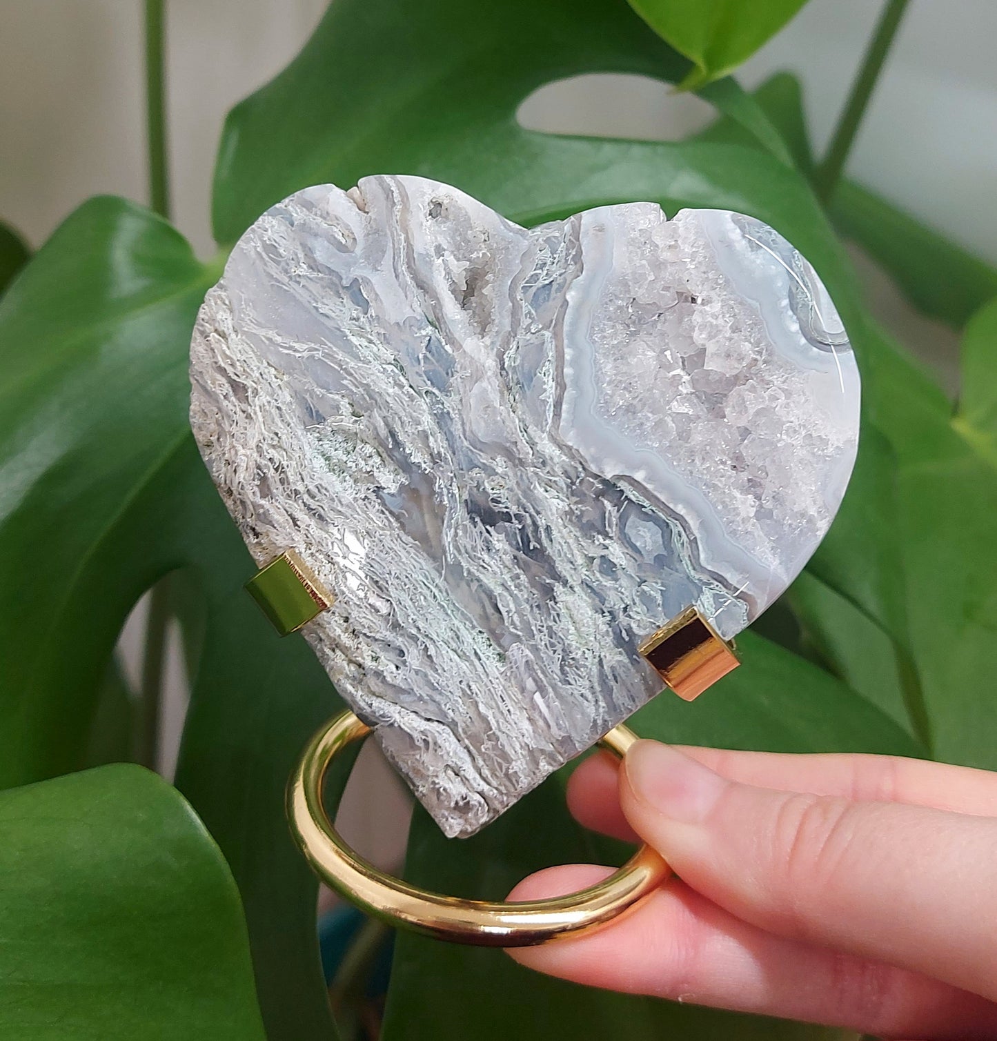 Moss Agate Heart